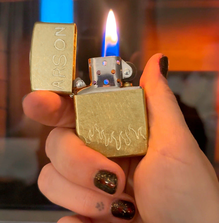 ARSON Hand Engraved Brass Zippo Lighter Hope On The Stage Merch