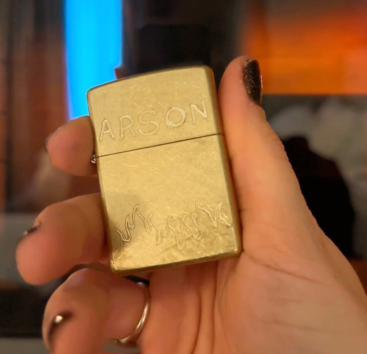 ARSON Hand Engraved Brass Zippo Lighter Hope On The Stage Merch