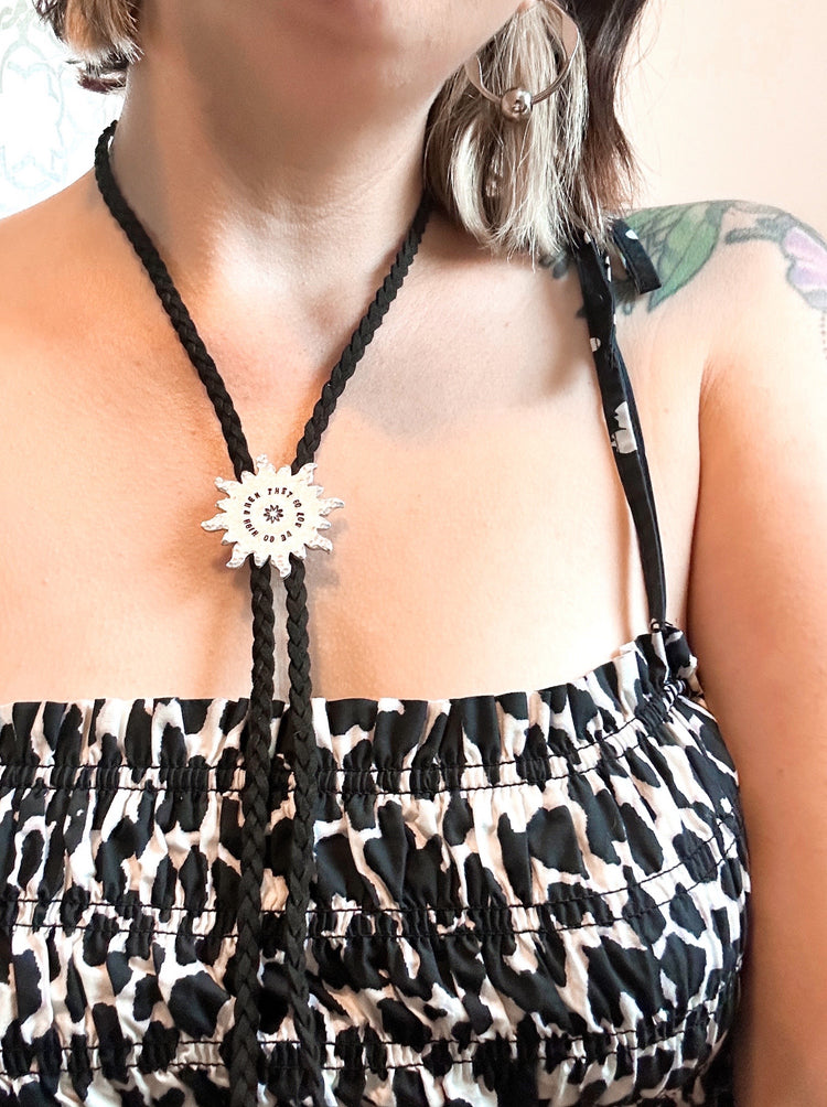 Jin Collection Bolo Tie When They Go Low We Go High Star