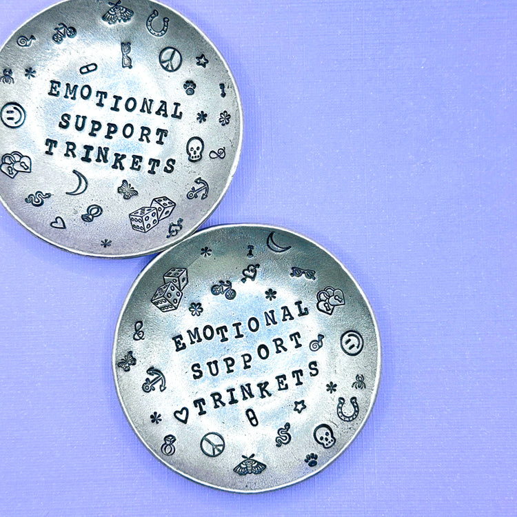 Emotional Support Trinket Ring Dish Pewter