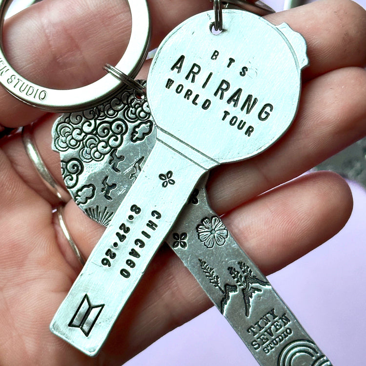 ARIRANG Tour BTS Keychain Location Concert Merch ARMY Bomb