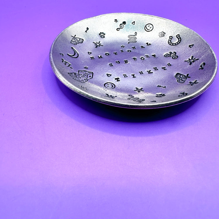 Emotional Support Trinket Ring Dish Pewter