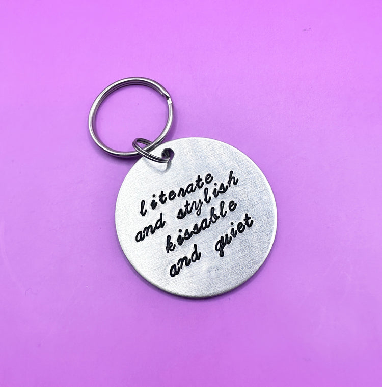 Custom Keychain Stamped Brass Handmade Special Gift