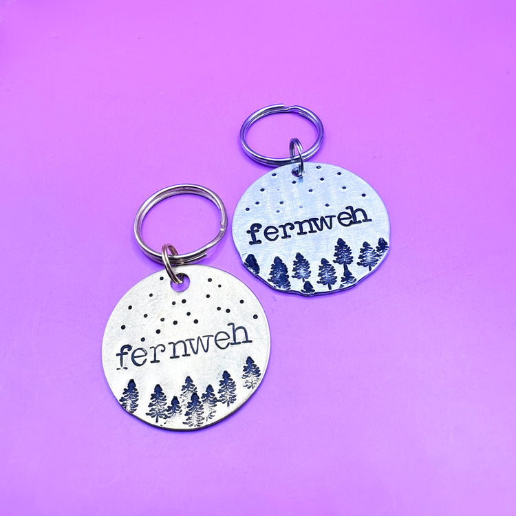 Custom Keychain Stamped Brass Handmade Special Gift