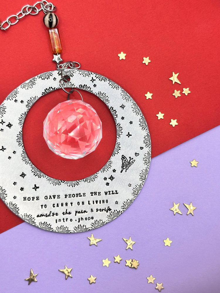 Sun Catcher Hope On The Stage Hanging Crystal