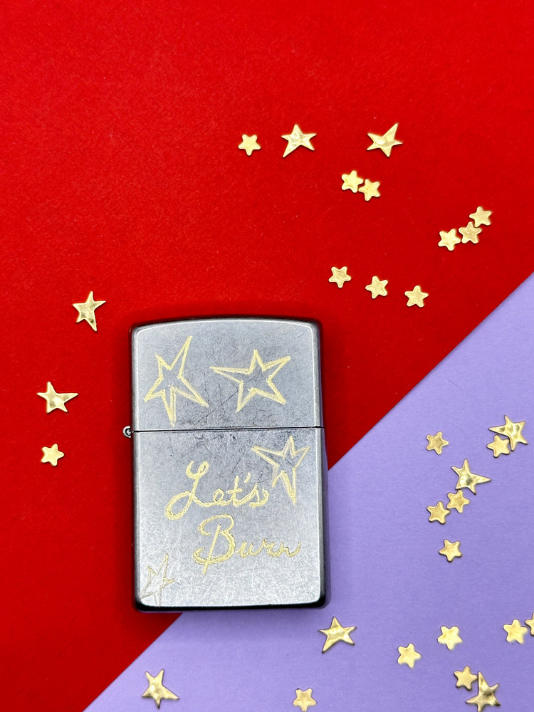 Let's Burn Hand Engraved Zippo Lighter Hope On The Stage Merch