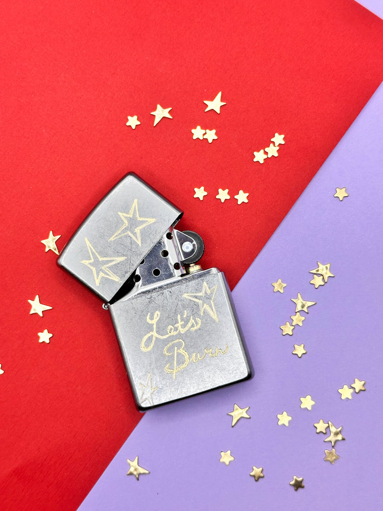 Let's Burn Hand Engraved Zippo Lighter Hope On The Stage Merch