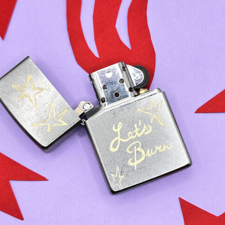 Let's Burn Hand Engraved Zippo Lighter Hope On The Stage Merch