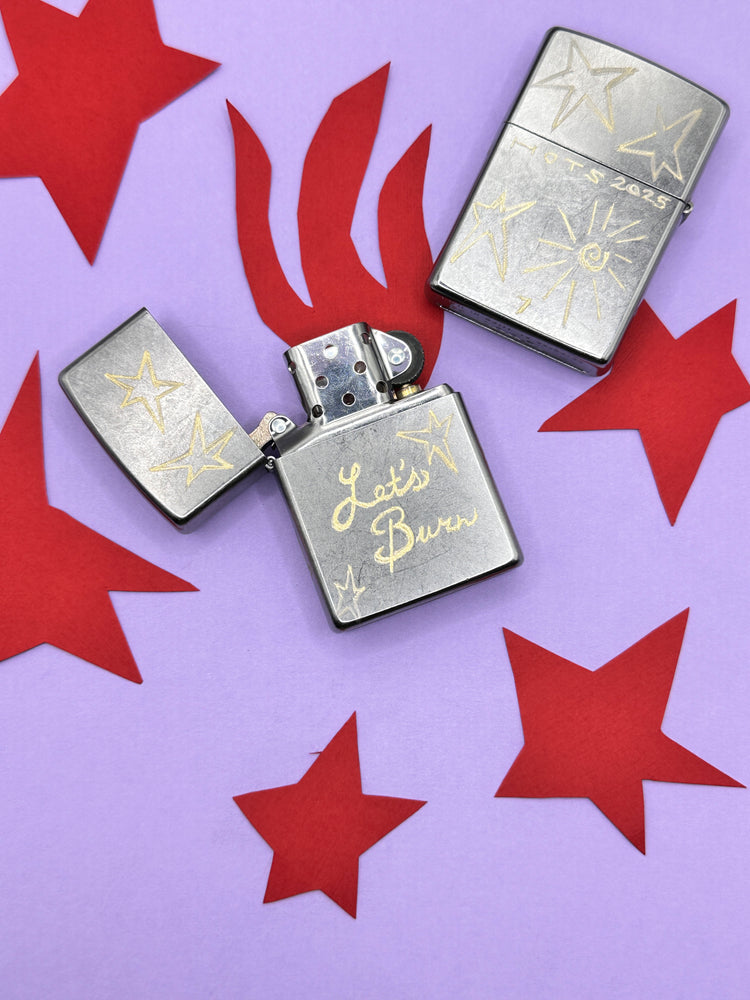 Let's Burn Hand Engraved Zippo Lighter Hope On The Stage Merch