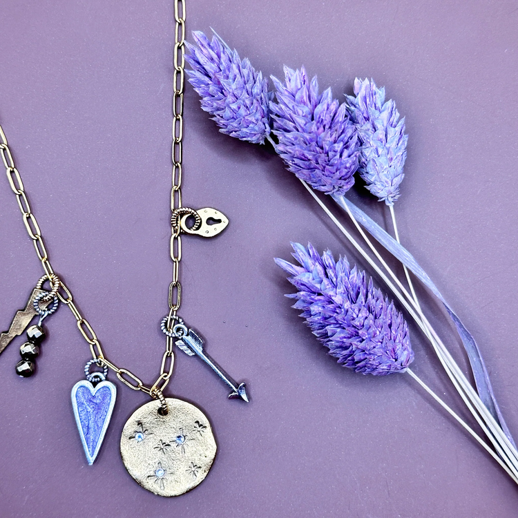 Charm Bar Custom Charm Necklace Paperclip Chain Gold Or Silver