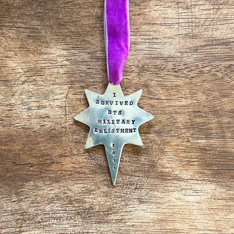 BTS ARMY Enlistment Star Ornament Holiday Christmas Wall Hanging