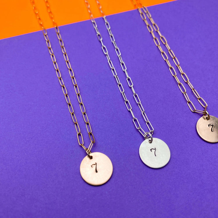BTS Tiny Seven Necklace 7 Stamped Subtle BTS Gift Merch Tiny Seven Studio