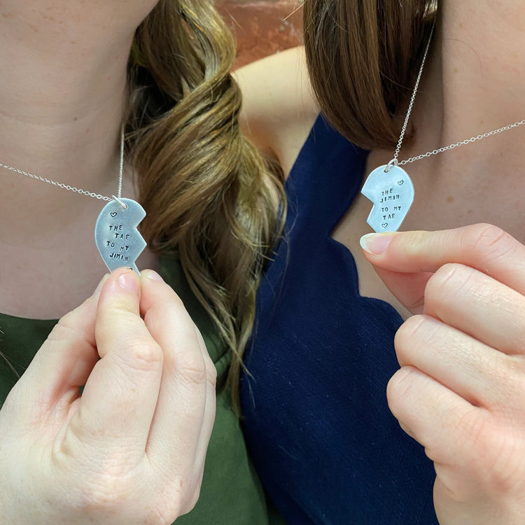 BTS Borahae Bitches Best Friend Necklaces Funny ARMY Gift Tiny Seven Studio Merch