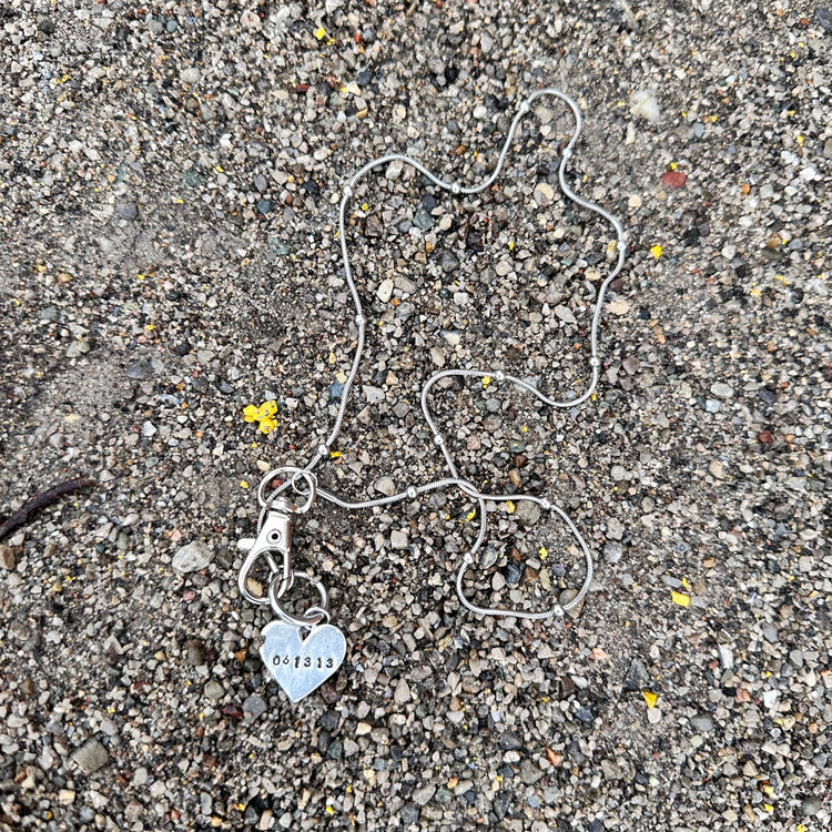 BTS Heart 061313 Necklace Front Closure Satellite Chain ARMY Gift