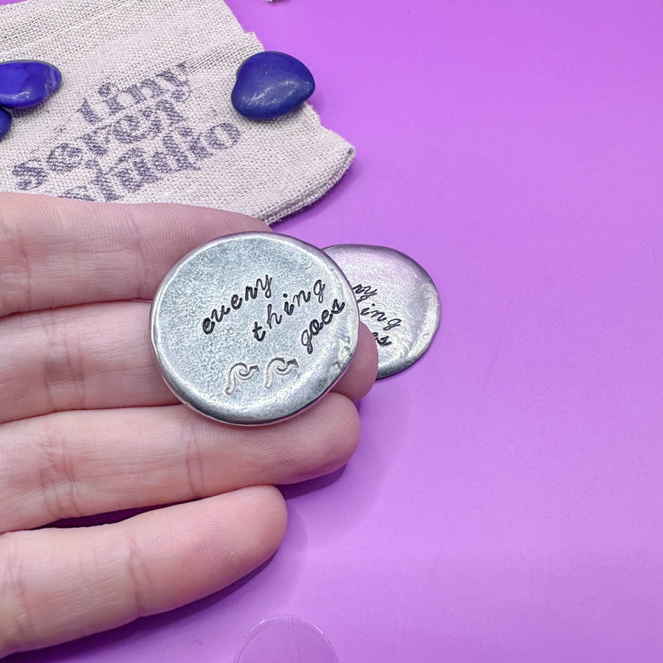 BTS Pewter Pocket Pebble everythinggoes Worry Stone BTS Merch Love Token mono RM