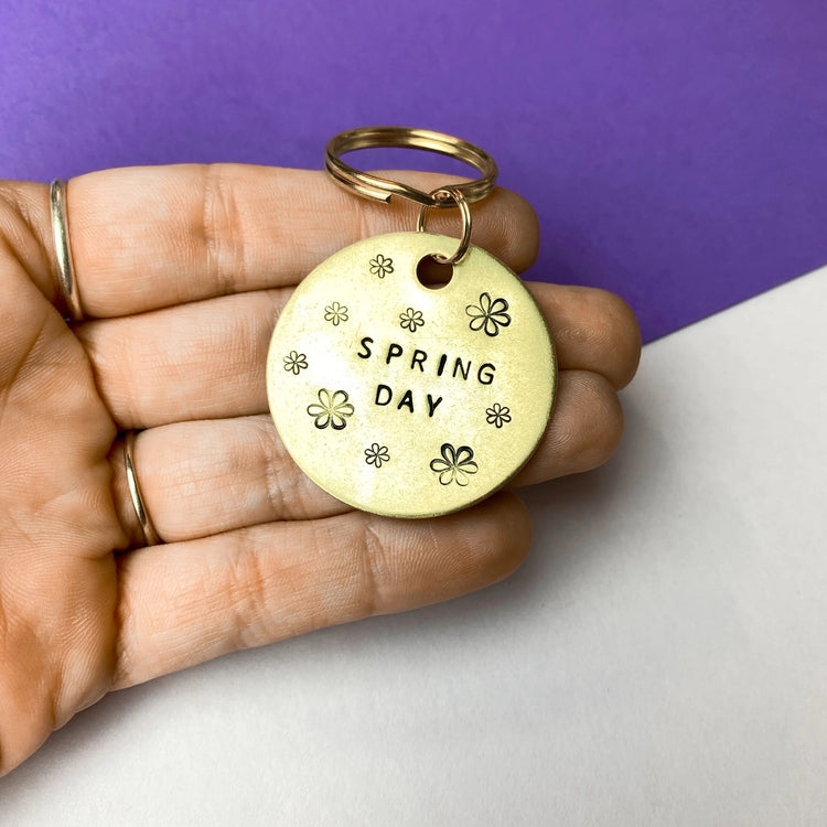 BTS Spring Day Keychain BTS Merch ARMY Gift Handmade Kpop Tiny Seven Studio