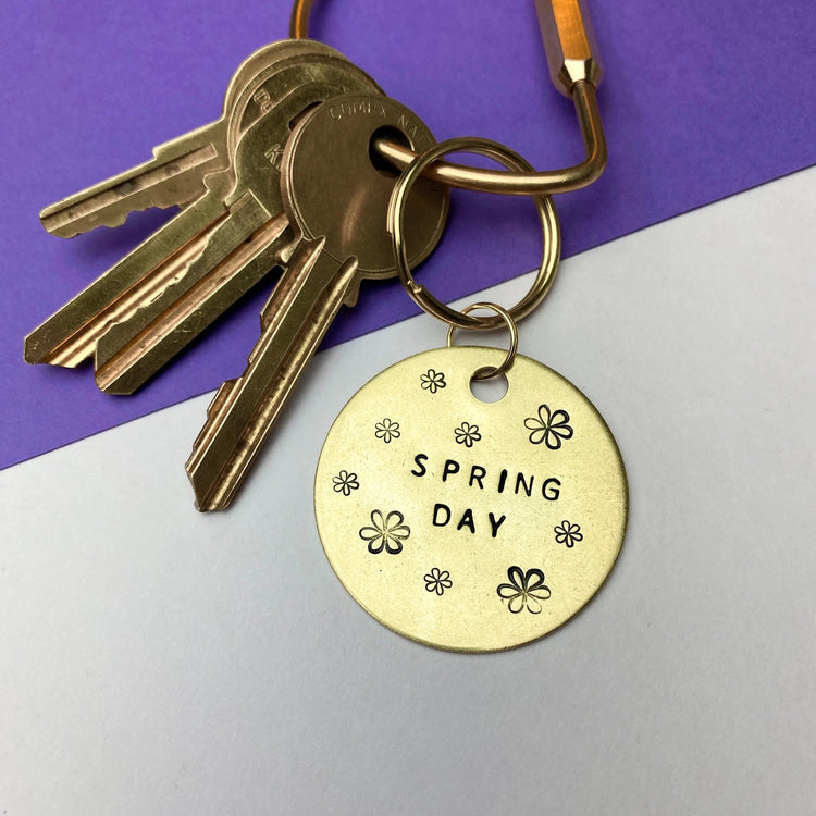 BTS Spring Day Keychain BTS Merch ARMY Gift Handmade Kpop Tiny Seven Studio