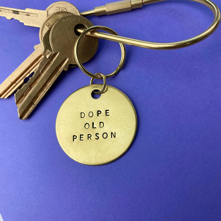 Custom Keychain Stamped Brass Handmade Special Gift