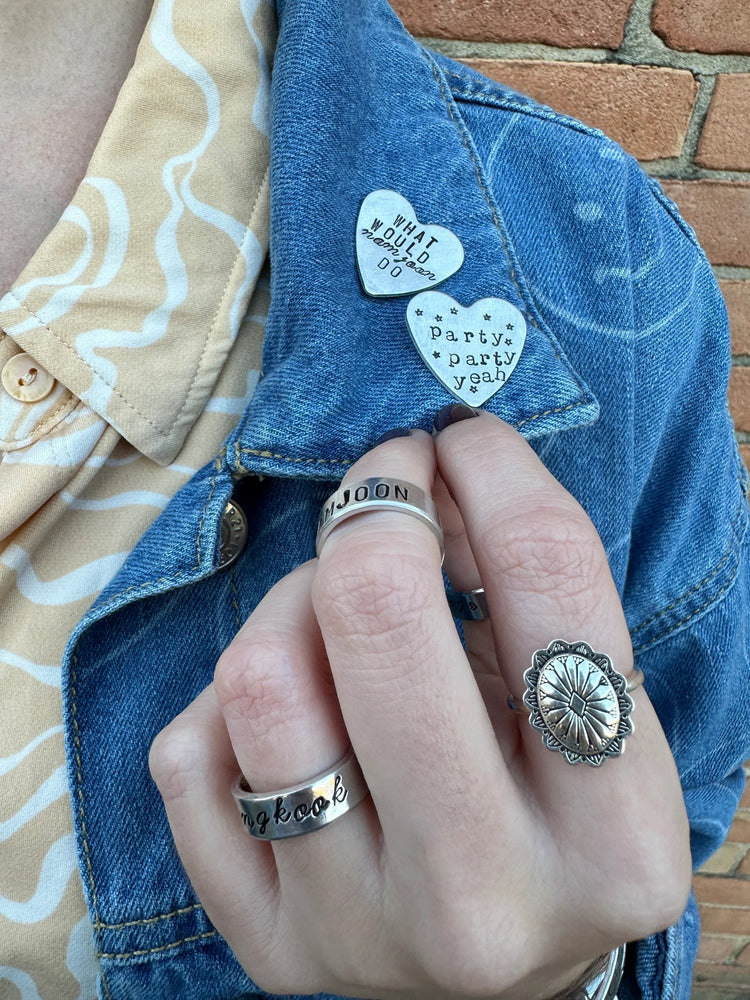 Party Party Yeah Pin BTS Pin Jungkook Handstamped ARMY Gift