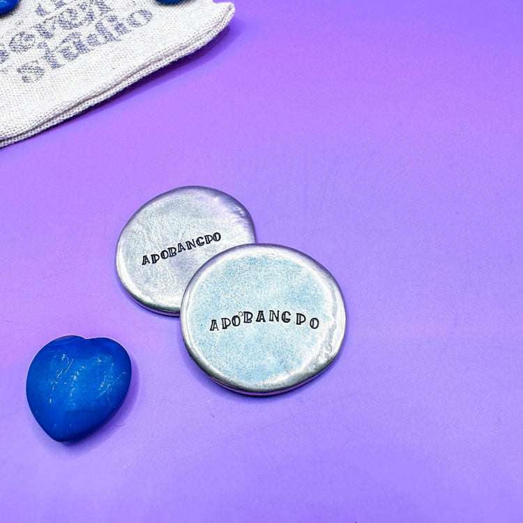 BTS Pewter Pocket Pebbles, Worry Stone, Love Token APOBANGO