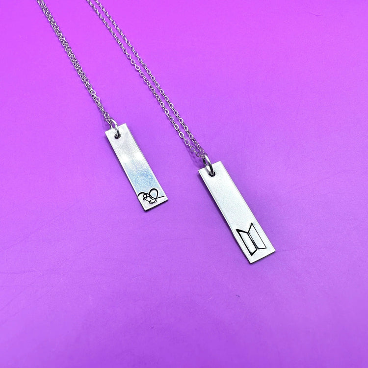 Minimal BTS Love Yourself Bar Necklace BTS ARMY Gift