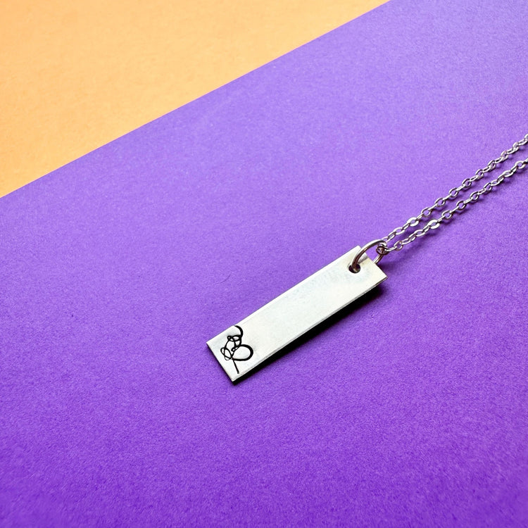 Minimal BTS Love Yourself Bar Necklace BTS ARMY Gift
