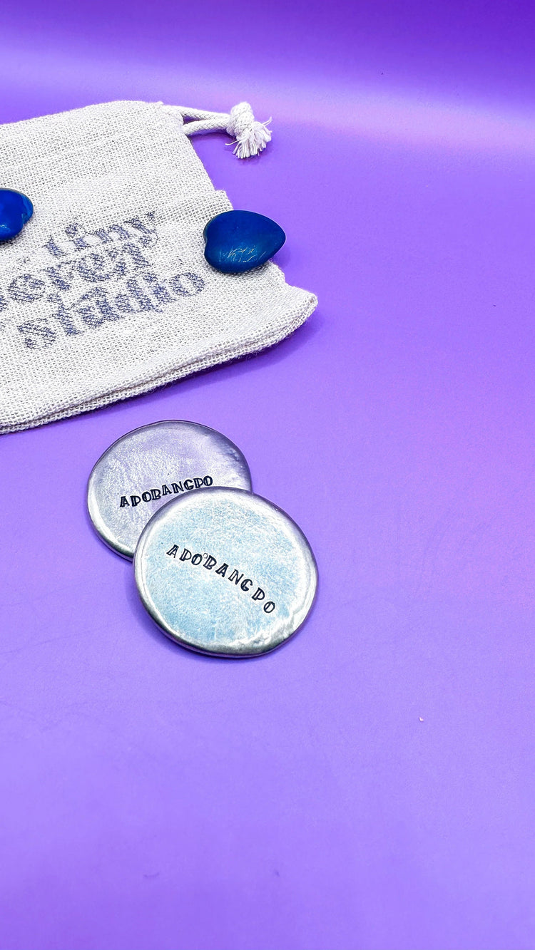 BTS Pewter Pocket Pebbles, Worry Stone, Love Token APOBANGO