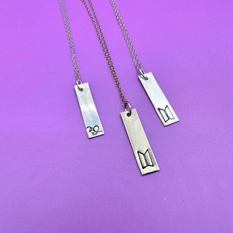 Minimal BTS Love Yourself Bar Necklace BTS ARMY Gift