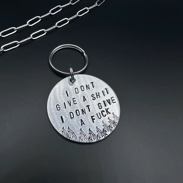 Agust D I Don't Give A Sh*t I Don't Give A F*ck Keychain Suga Yoongi Gift ARMY