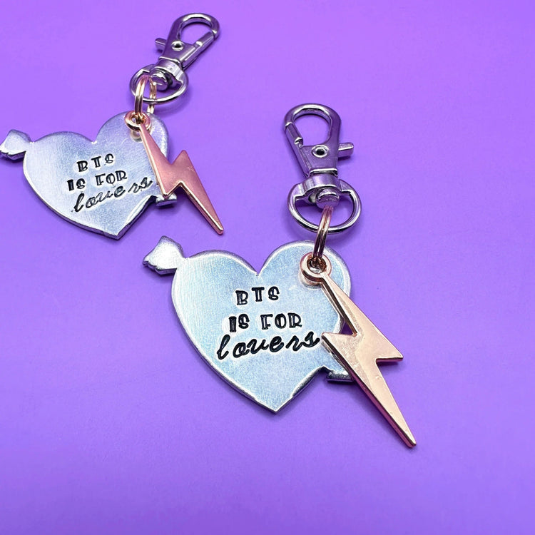 BTS Keychain BTS Is For Lovers Kpop Army Silver Key Ring Gift