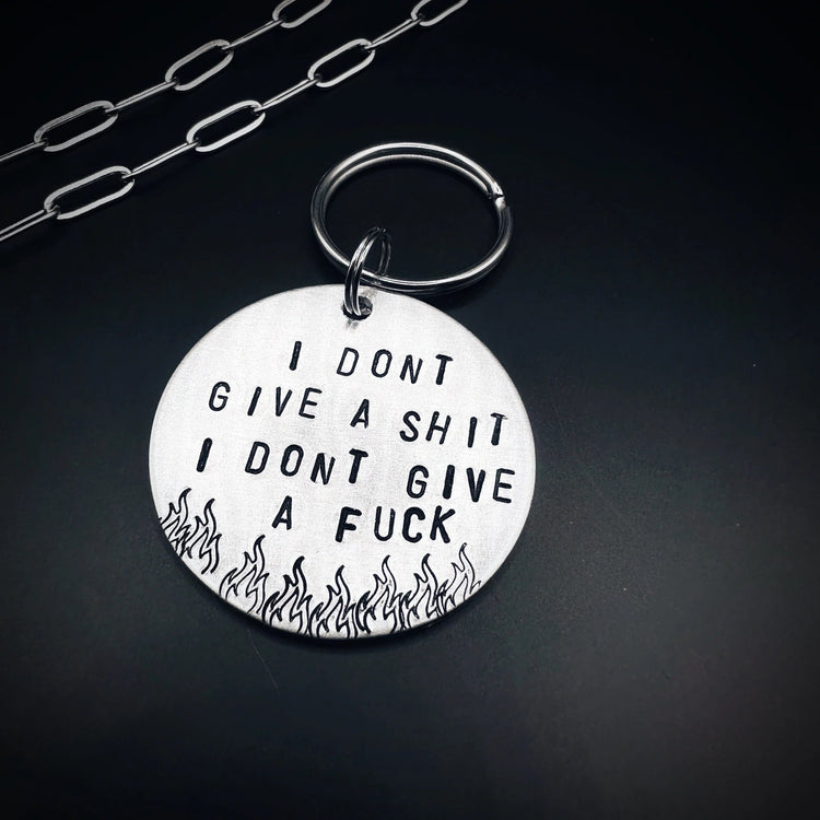 Agust D I Don't Give A Sh*t I Don't Give A F*ck Keychain Suga Yoongi Gift ARMY
