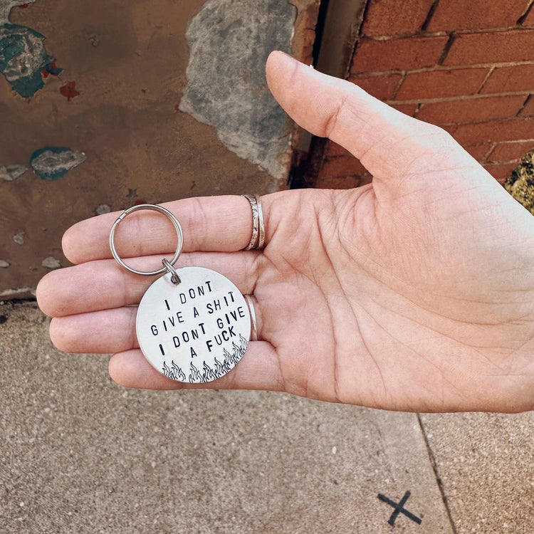 Agust D I Don't Give A Sh*t I Don't Give A F*ck Keychain Suga Yoongi Gift ARMY