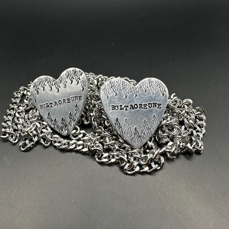 Agust D Fire Flame BULTAOREUNE Hand Stamped Pin Yoongi Suga