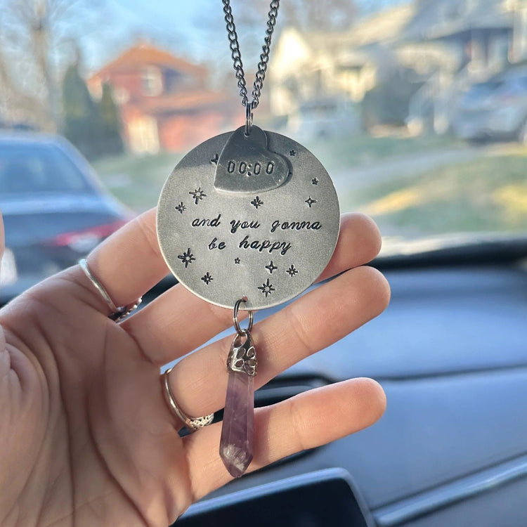 BTS 00:00 BTS Car Charm With Crystal ARMY Merch Gift Hand Stamped