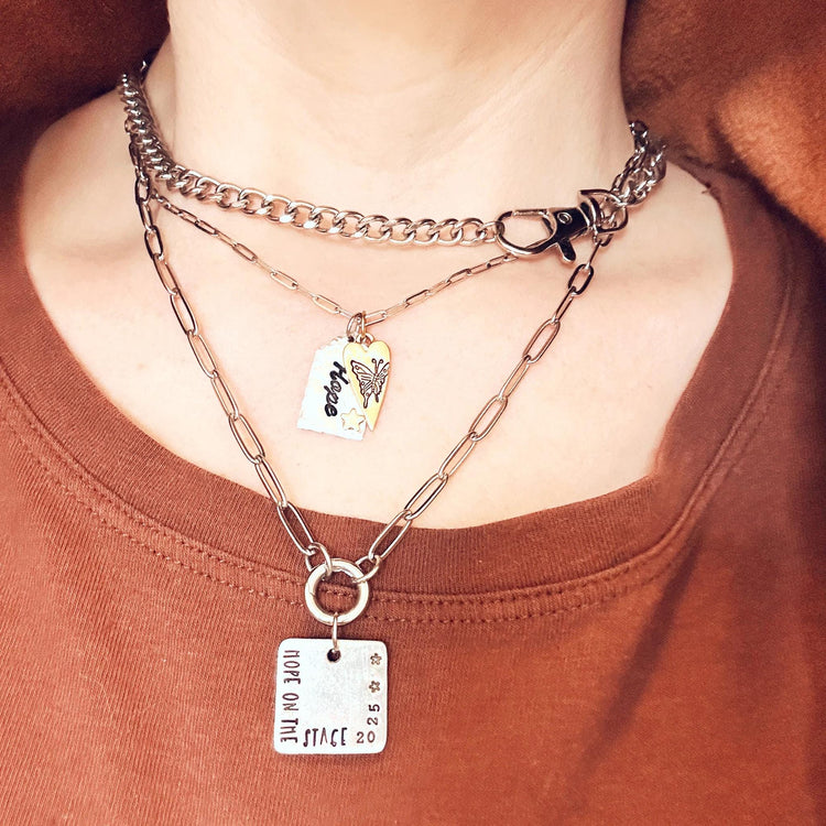 Hope On The Stage Necklace Hand Stamped J Hope Hobi Charm HOTS BTS