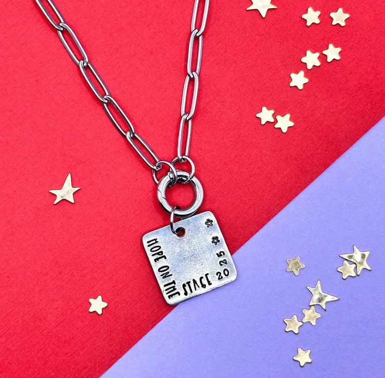Hope On The Stage Necklace Hand Stamped J Hope Hobi Charm HOTS BTS