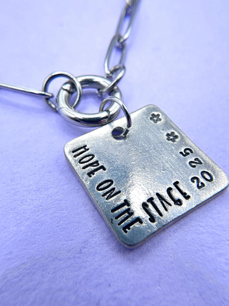 Hope On The Stage Necklace Hand Stamped J Hope Hobi Charm HOTS BTS
