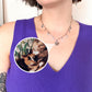 Pet Memorial Custom Photo Tiny Charm Necklace One Charm Paperclip Chain