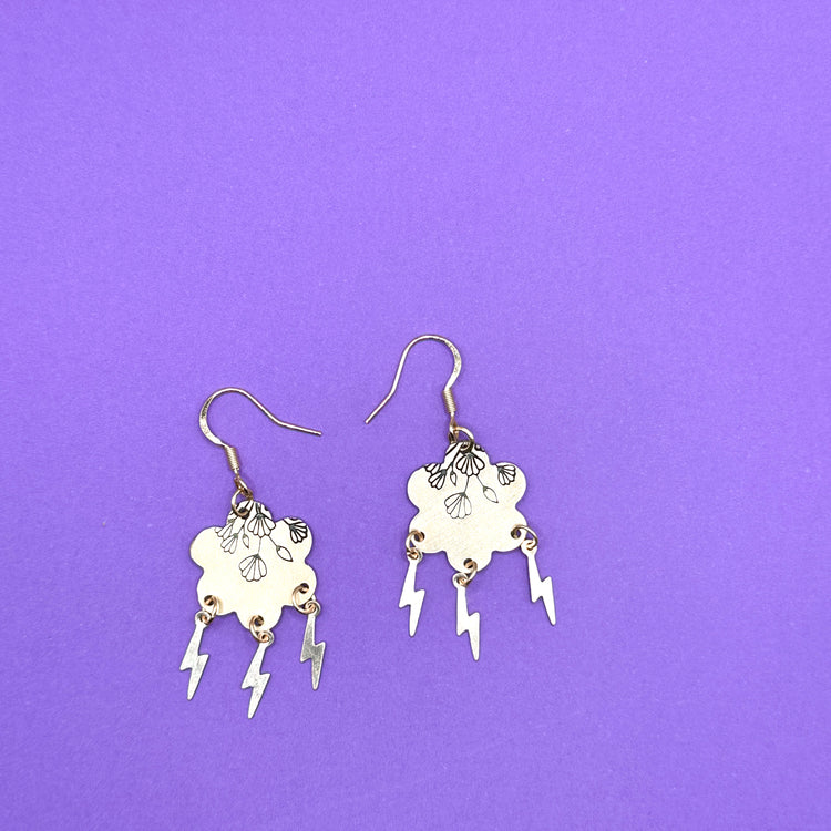 Rainy Days Dangle Hoop Earrings