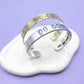 00:00 Zero O'Clock BTS Cuff Bracelet Aluminum Brass Hand Stamped
