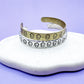 Skull Textured Cuff Bracelet Aluminum Brass Hand Stamped
