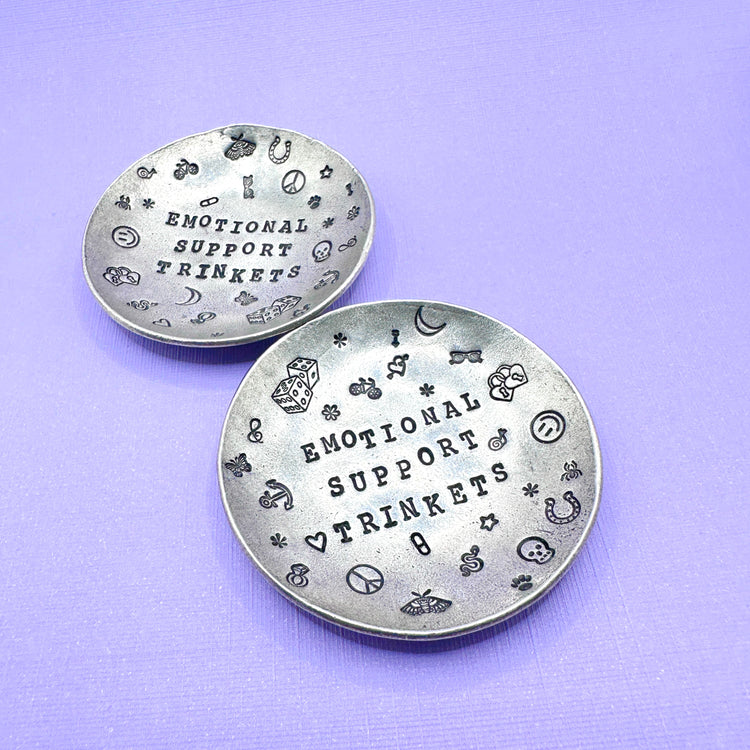 Emotional Support Trinket Ring Dish Pewter