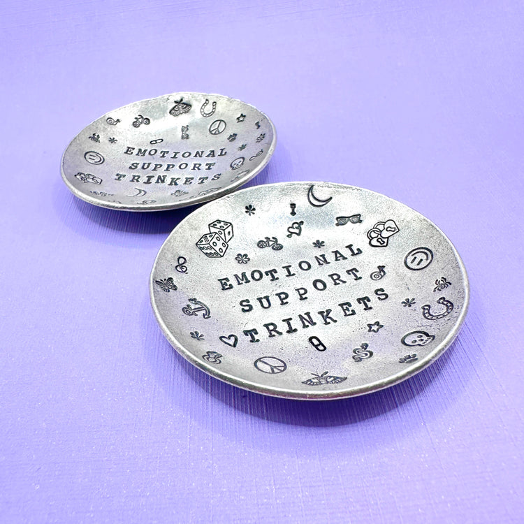 Emotional Support Trinket Ring Dish Pewter