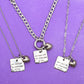 BTS Necklace Like Animals Lyrics Necklace Spiky Heart