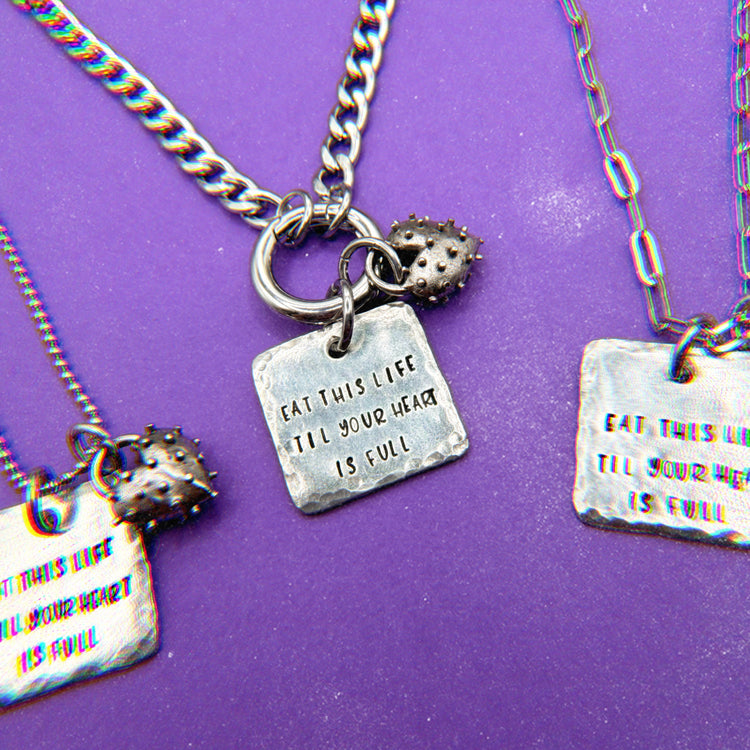 BTS Necklace Like Animals Lyrics Necklace Spiky Heart