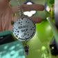 Magic Shop Car Charm Hand Stamped Purple Crystal Car Ornament