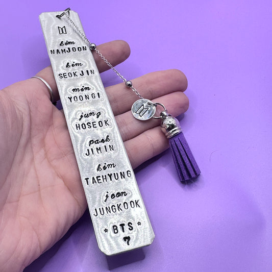 BTS ARMY Bookmark Fan Chant Name Hand Stamped