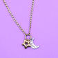 Moonchild Star Mixed Metal Charm Necklace BTS
