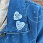 brat Metal Hand Stamped Pin Heart Charli XCX