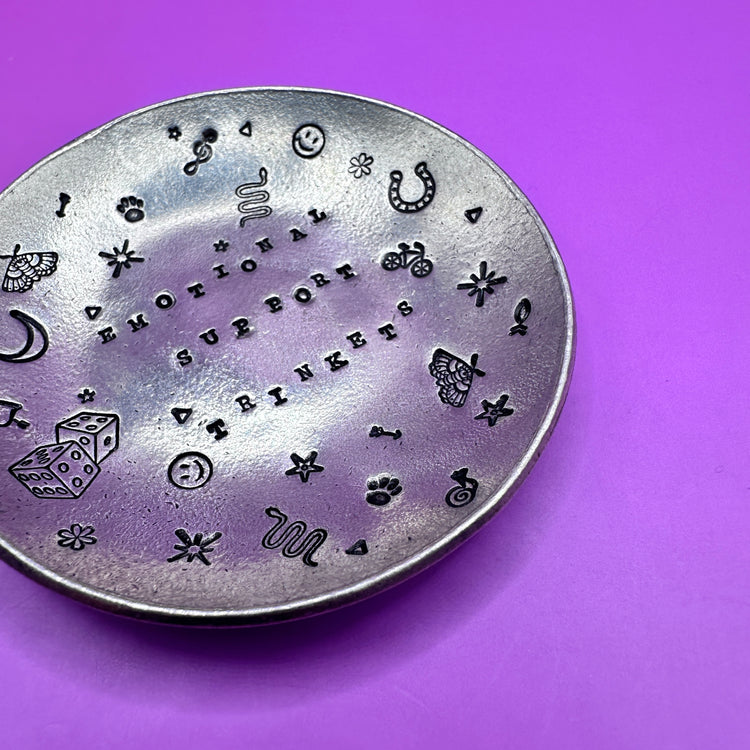 Emotional Support Trinket Dish Pewter